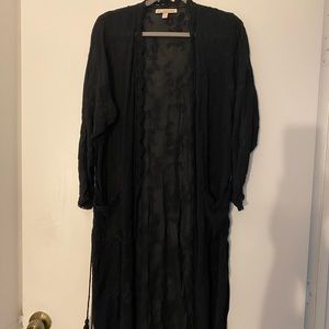 Black long cardigan/cape